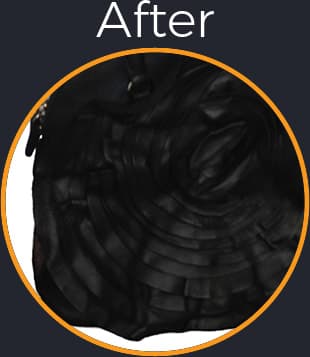 Designer Brand Handbag Fully Redyed and Recolored to Matte Black - After Picture