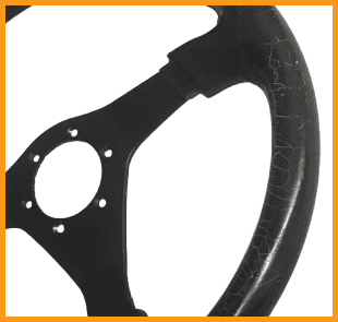 Cracks issue example for steering wheel restoration Cracks issue example for steering wheel restoration