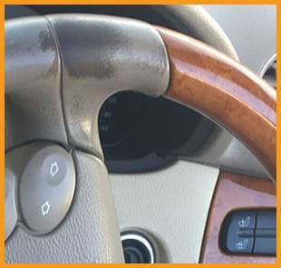 Fading issue example for steering wheel restoration Fading issue example for steering wheel restoration