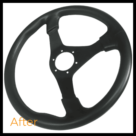 Leather Restoration Car Steering Wheel Restoration Black After Leather restoration car steering wheel restoration black after