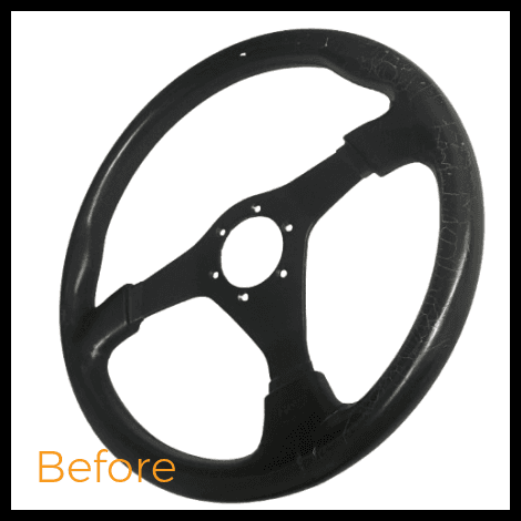 Leather Restoration Car Steering Wheel Restoration Black Before Leather restoration car steering wheel restoration black before