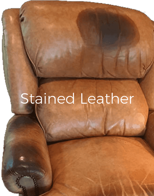 Stained Leather Sofa Chair Stained Leather Sofa Chair