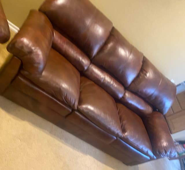 After Picture of Leather Foam Replacement Leather Sofa in San Diego