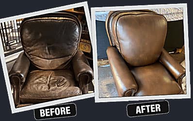 Leather Restoration Orange County Old Leather Chairs Restored - Before and After Leather Restoration Orange County Old Leather Chairs Restored - Before and After