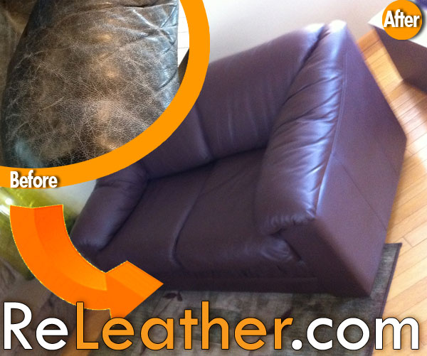 Releather Testimonials, The Leather Factory Sofa